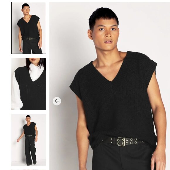 Blackmilk - Black Textured Knit Vest - Limited - AU XS/S - Picture 4 of 11